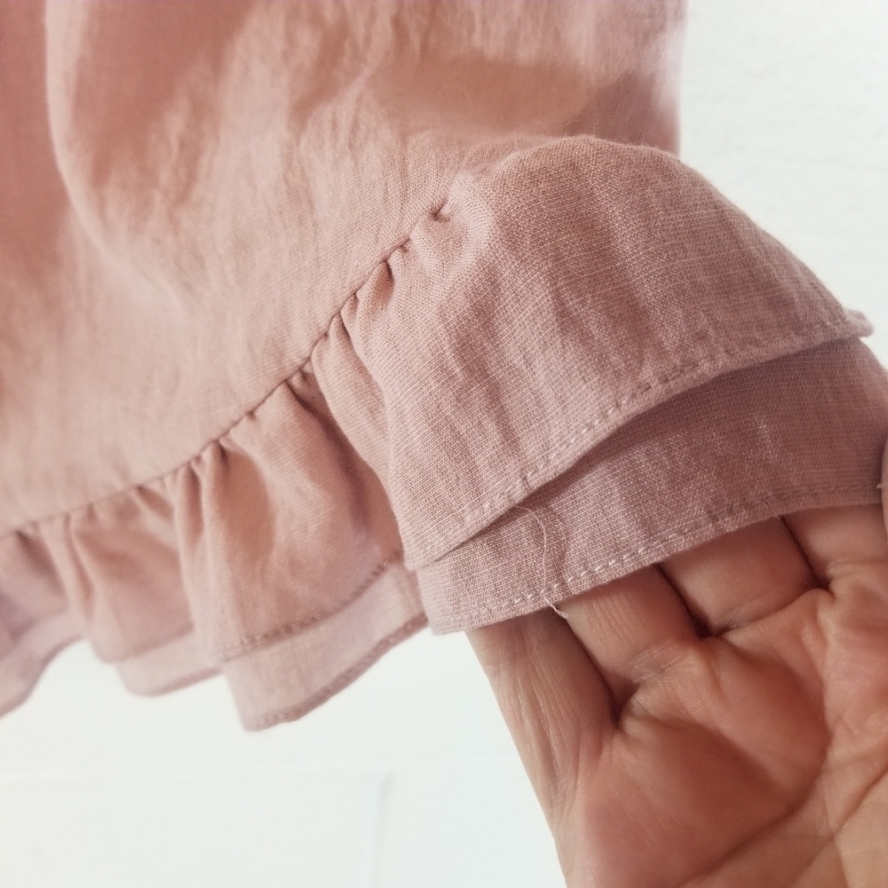 Lost + Wander pink ruffle hem shorts - Picture 7 of 10